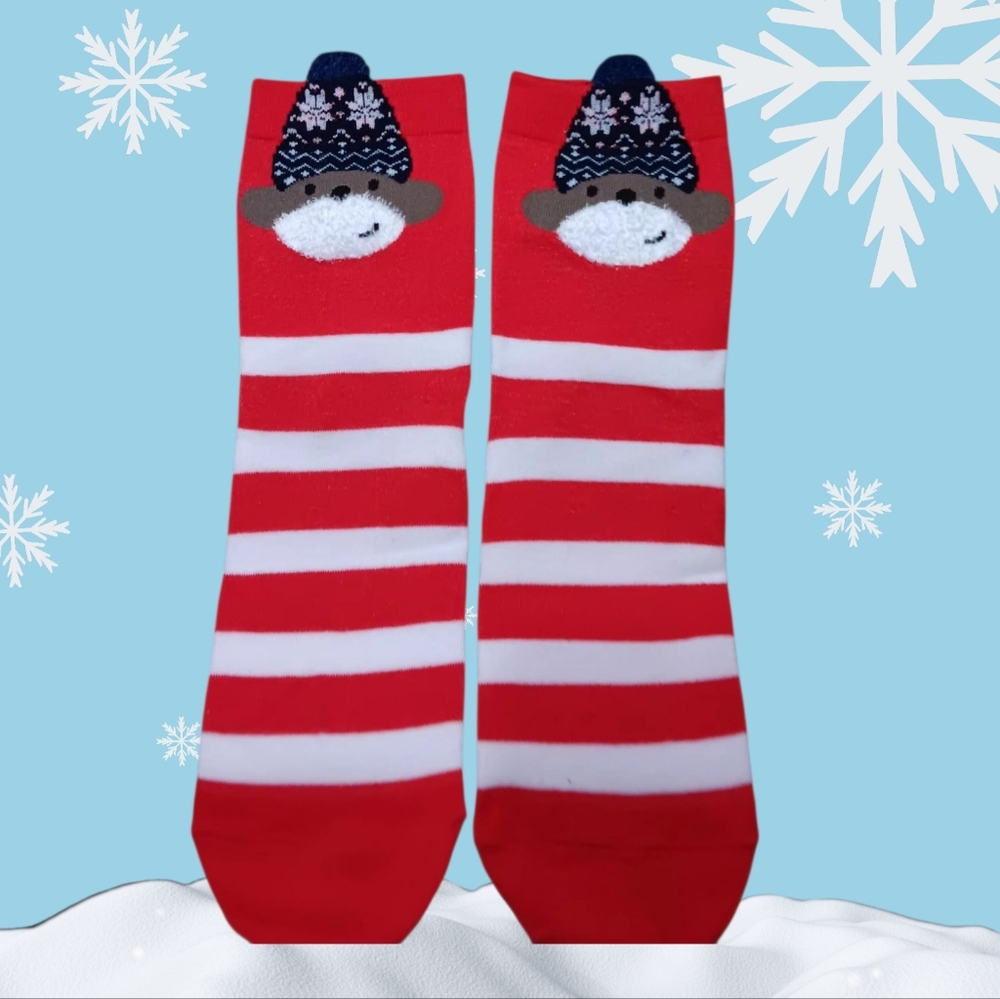 Monkey Christmas Socks